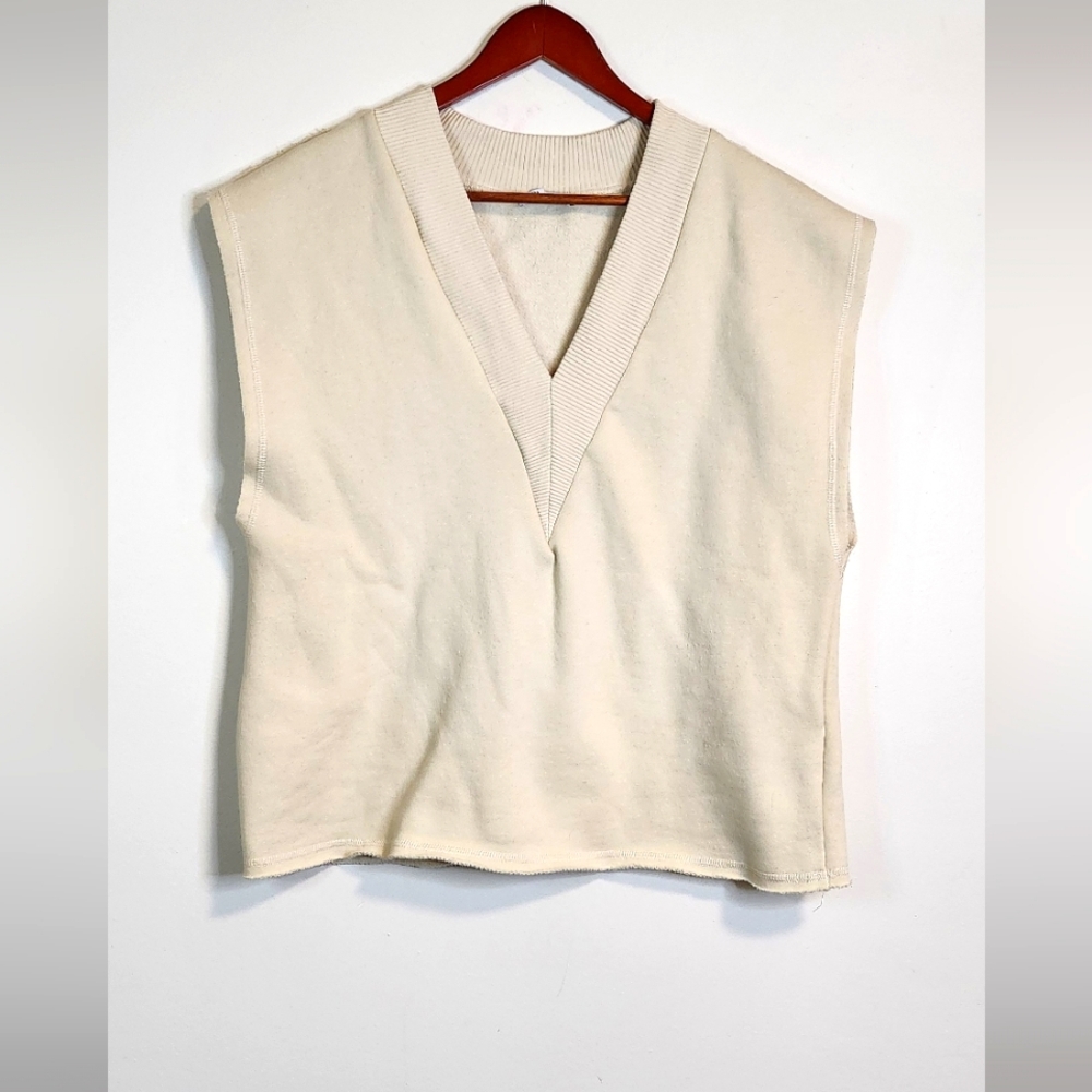 Zara Beige Sweater Vest Oversized